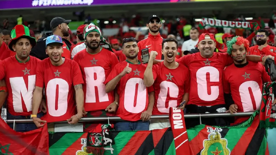 Aficionados de la selección de fútbol de Marruecos - PHOTO/REUTERS/CARL RECINE