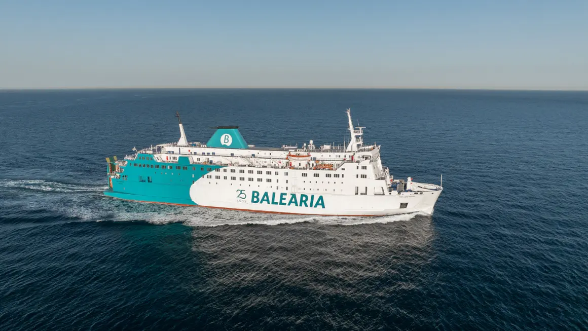 Ferry de la compañía Baleària en medio del Mediterráneo dirección Marruecos <strong>- PHOTO/BALEÀRIA</strong>