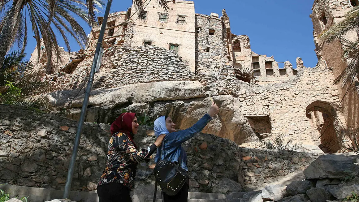 Pueblo de Misfat al-Abriyeen, situado en las escarpaduras del Gran Cañón de Omán - AFP/ MOHAMMED MAHJOUB