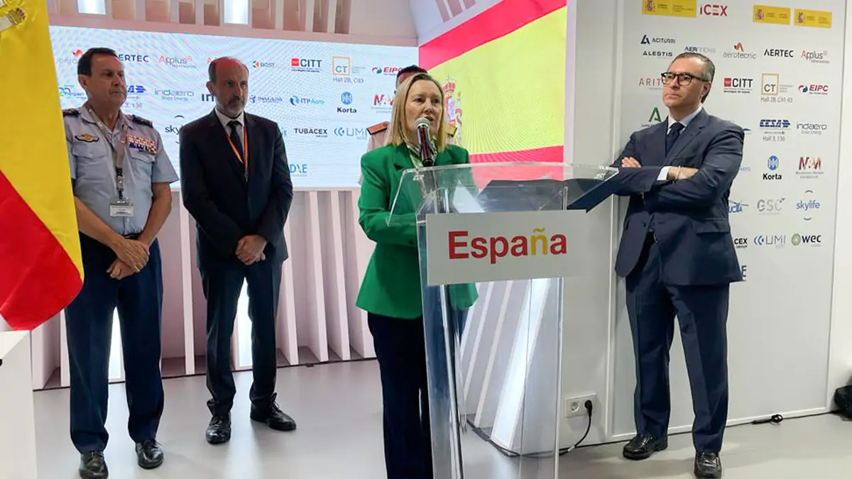 PHOTO/MDE - La secretaria de Estado de Defensa, Amparo Valcarce, ha tranquilizado a los directivos del sector aeroespacial al asegurar que los comicios del 23 de junio no van a paralizar ningún programa