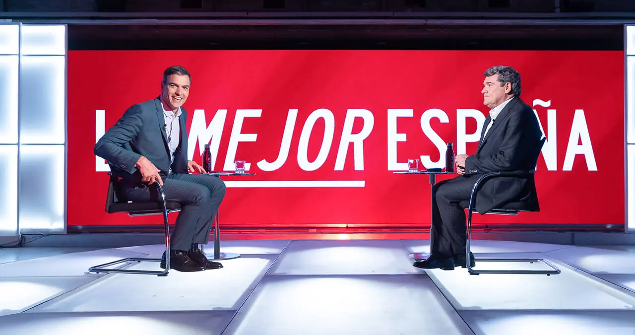 PHOTO/PSOE-Eva Ercolanese - El programa inaugural del TeleSánchez inventado por el BATAPLOF ha tenido como invitado al titular de la cartera de Inclusión, Seguridad Social y Migraciones, José Luis Escrivá