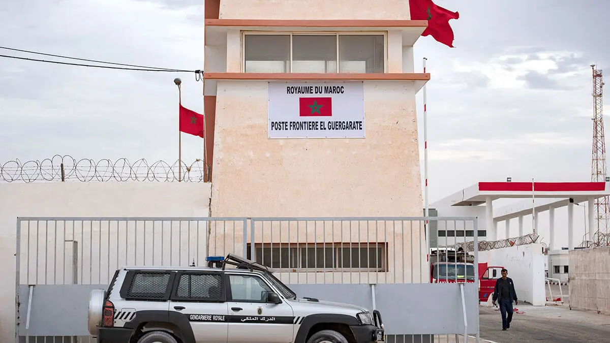 Puesto de control fronterizo entre Marruecos y Mauritania en Guerguerat, ubicado en el Sáhara Occidental - AFP/FADEL SENNA