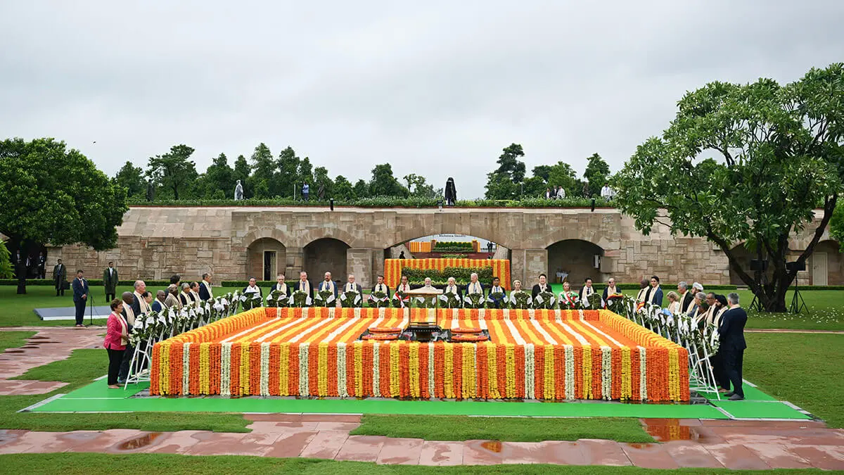 El Presidente de los Estados Unidos, Joe Biden, visita el monumento conmemorativo de Raj Ghat con el Primer Ministro de la India, Narendra Modi, y otros líderes del G20, en Nueva Delhi, India, el 10 de septiembre de 2023
REUTERS/KENNY HOLSTON