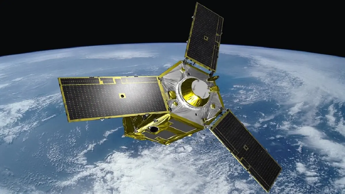 PHOTO/Thales Alenia Space - Imagen artística de un satélite de reconocimiento Pleiades. Dos unidades fueron fabricadas para Marruecos por el consorcio formado por Airbus Defence and Space France y Thales Alenia Space France