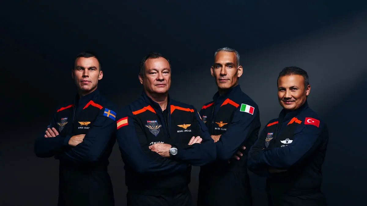 La misión Axiom 3 comandada por el coronel de la US Navy Michael López Alegría tendrá a bordo a los tenientes coroneles del Aire Walter Villadei (Italia), Alper Gezeravcı (Turquía) y Marcus Wandt (Suecia) - PHOTO/Axiom Space