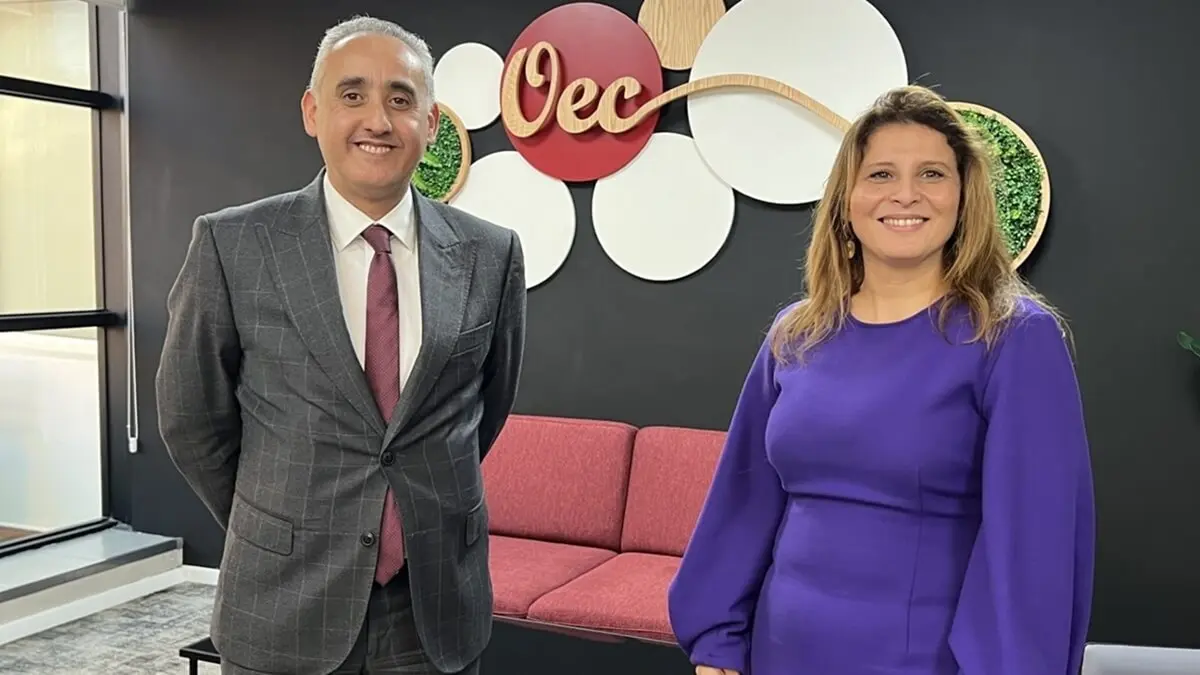 Nafeh Agourram, presidente del Consejo de Expertos Contables y Loubna Ourtassi, vicepresidenta (PHOTO/ATALAYAR)