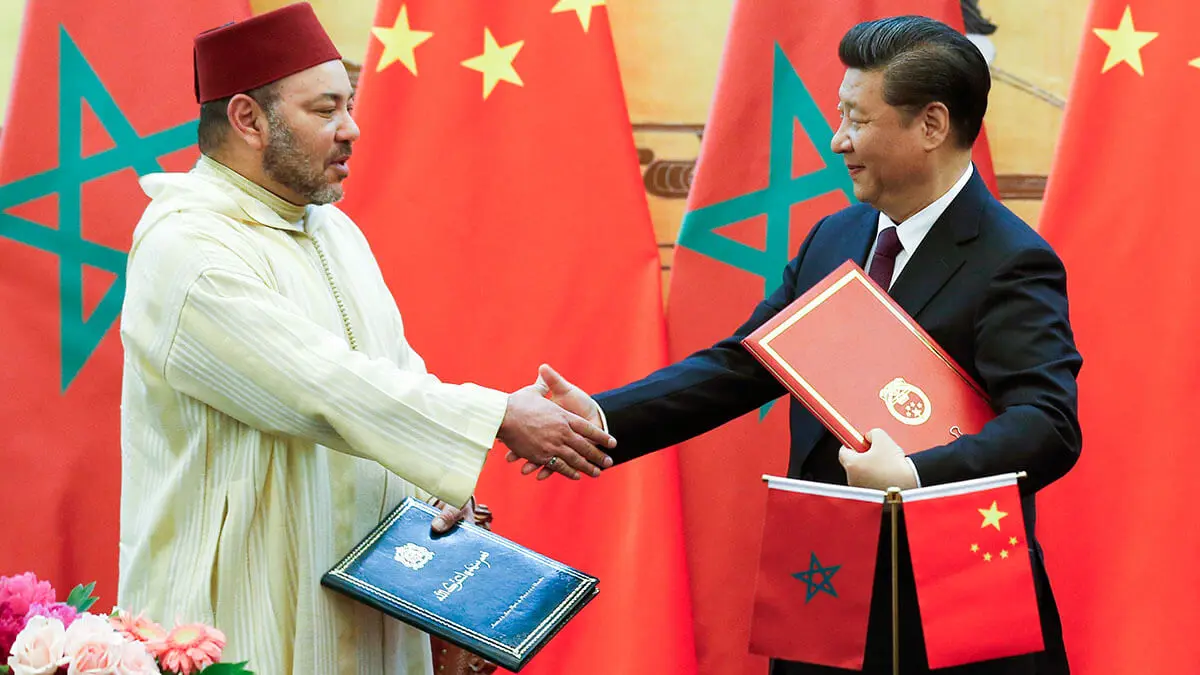 Mohamed VI, rey de Marruecos y Xi Jinping, presidente de China