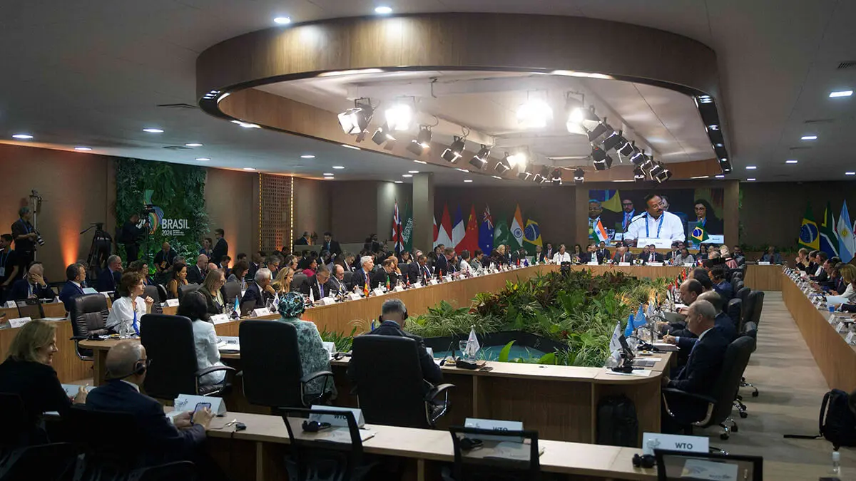 Vista general de la reunión de ministros de Relaciones Exteriores del G20 en Río de Janeiro, Brasil, tomada el 21 de febrero de 2024 - AFP/MAURO PIMENTEL