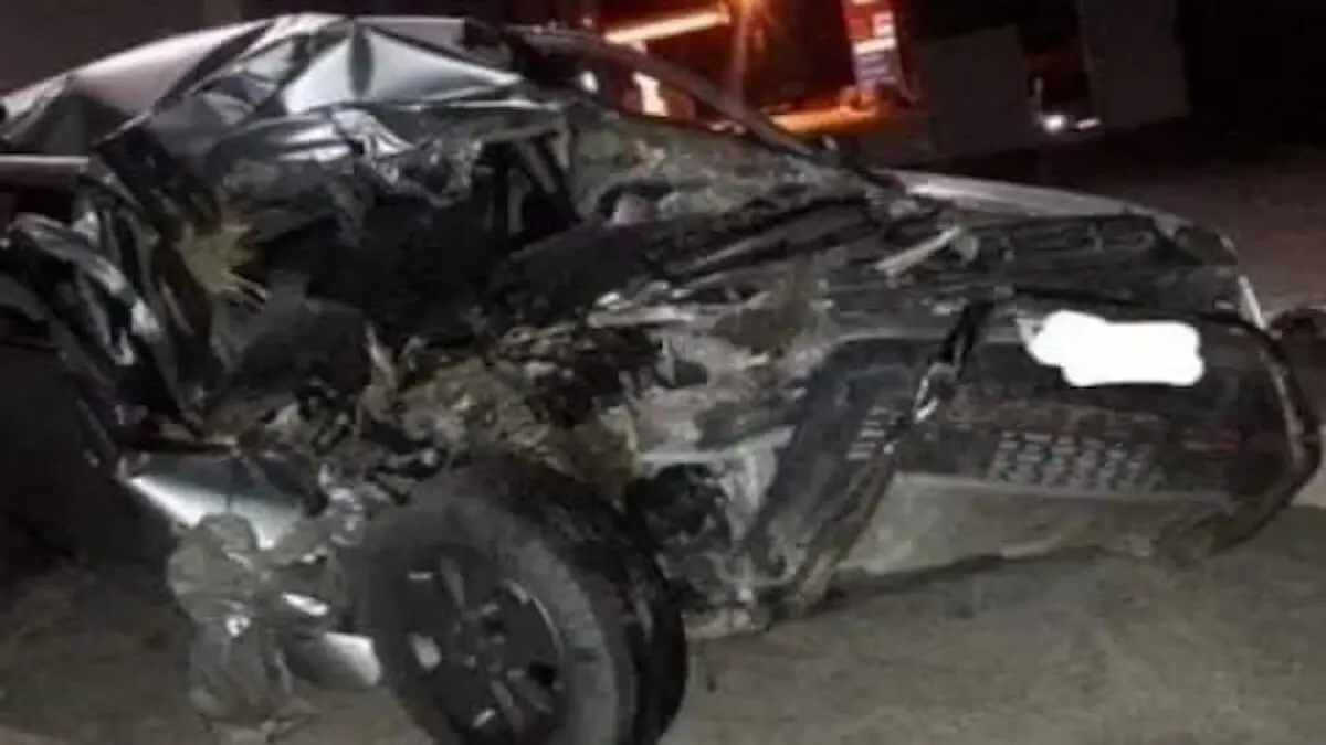 Estado del vehículo accidentado en Tinduf
