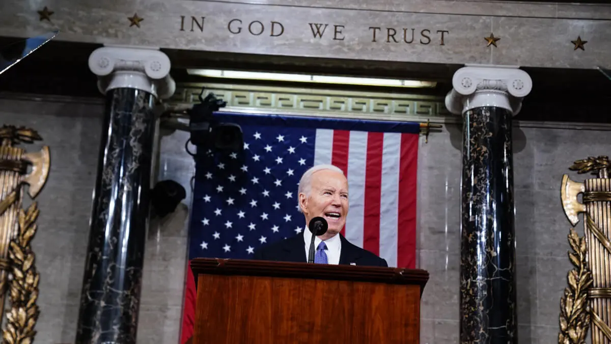 El presidente de Estados Unidos, Joe Biden, pronuncia su tercer discurso sobre el estado de la Unión - SHAWN THEW / POOL / AFP