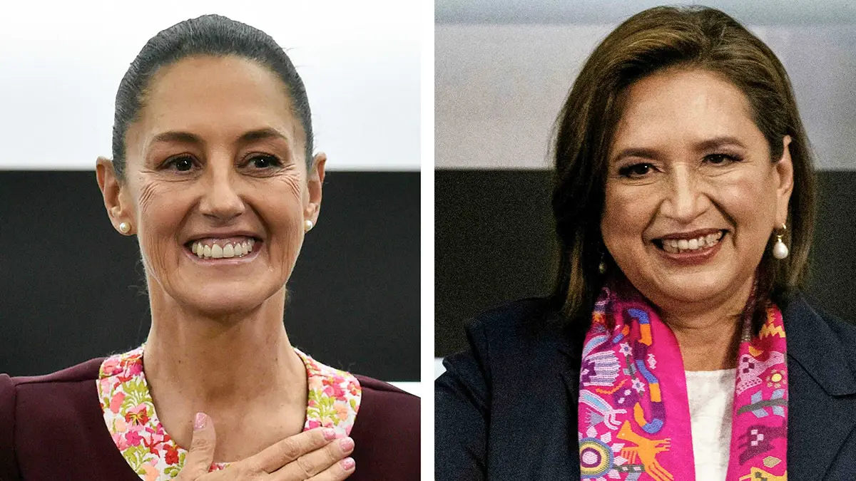 Esta combinación de imágenes de archivo a la candidata presidencial Claudia Sheinbaum y la candidata opositora Xóchitl Gálvez del partido de coalición Fuerza y Corazón por México - AFP/RODRIGO OROPEZA Y CARL SOUZA