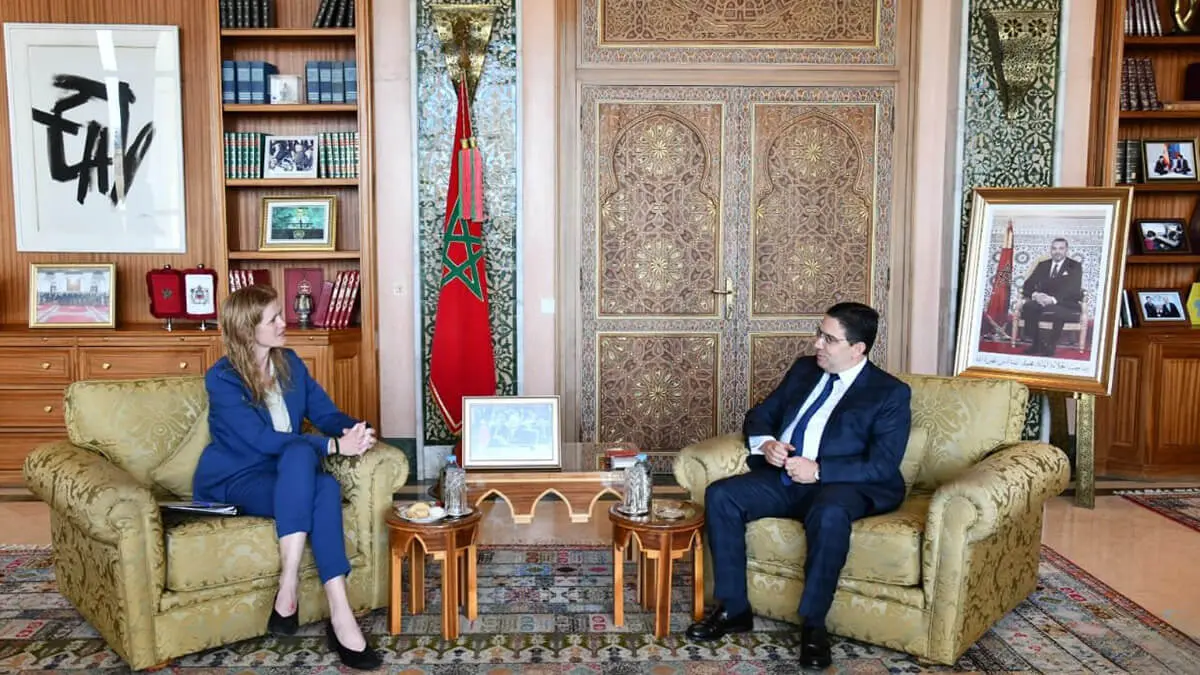 Nasser Bourita, ministro de Asuntos Exteriores de Marruecos, en Rabat junto a la Administradora de la Agencia de los Estados Unidos para el Desarrollo Internacional (USAID), Samantha Power - PHOTO/X/@MarocDiplomatie
