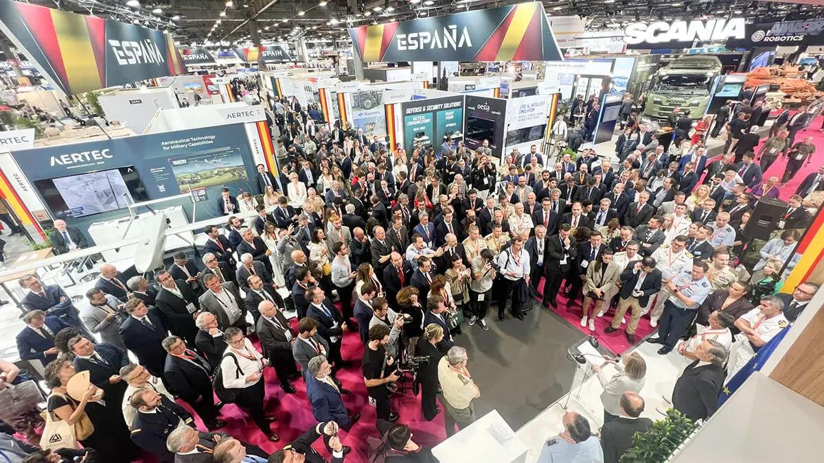 La presencia de la industria nacional en el pabellón de España en Eurosatory asciende a 34 empresas, mucho mayor que en ediciones anteriores - PHOTO/TEDAE