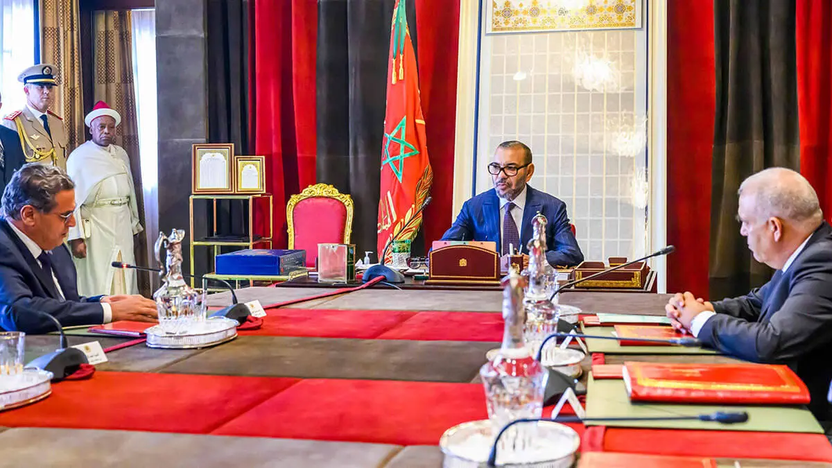 El rey Mohammed VI, preside una reunión de trabajo - PHOTO/MAP