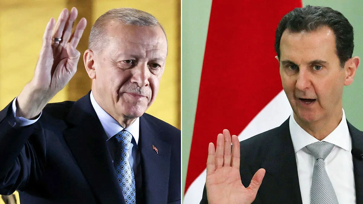 <p>Combinación de fotografías de archivo del presidente de Turquía, Recep Tayyip Erdogan y del presidente de Siria, Bashar al-Assad - AFP/ADEM ALTAN Y LOUAI BESHARA</p>