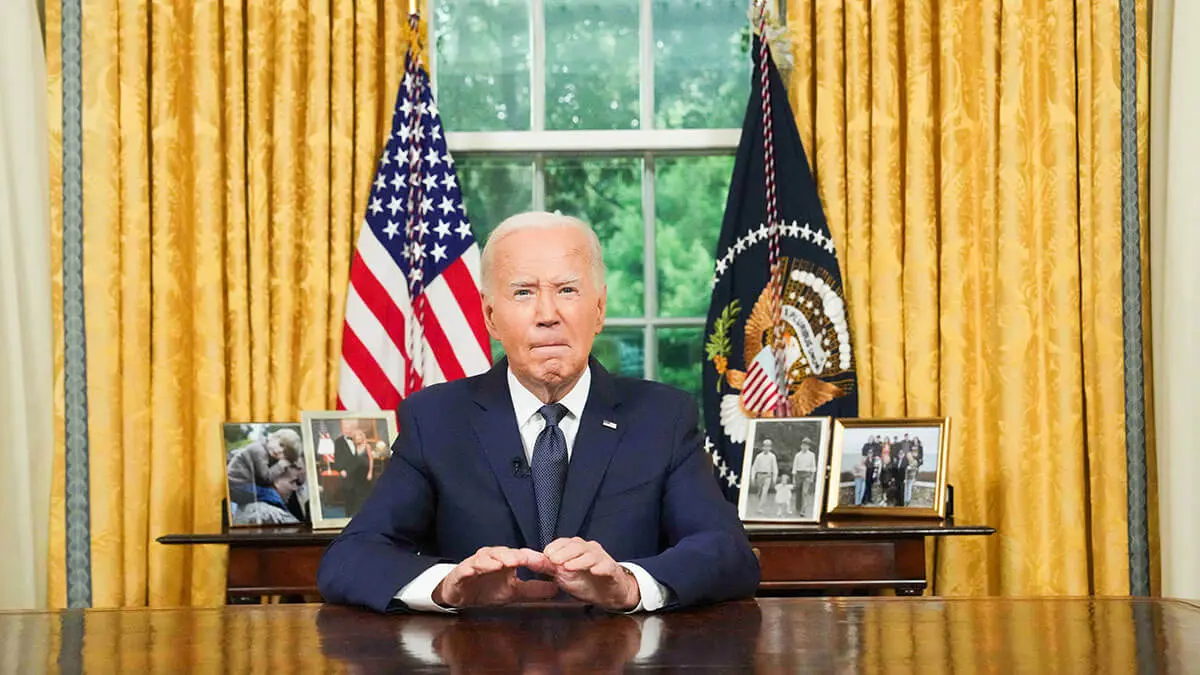El presidente Joe Biden se dirige a la nación desde la Oficina Oval de la Casa Blanca en Washington, el 14 de julio de 2024, tras el intento de asesinato del candidato presidencial republicano, el expresidente Donald Trump - AFP/ERIN SCHAFF