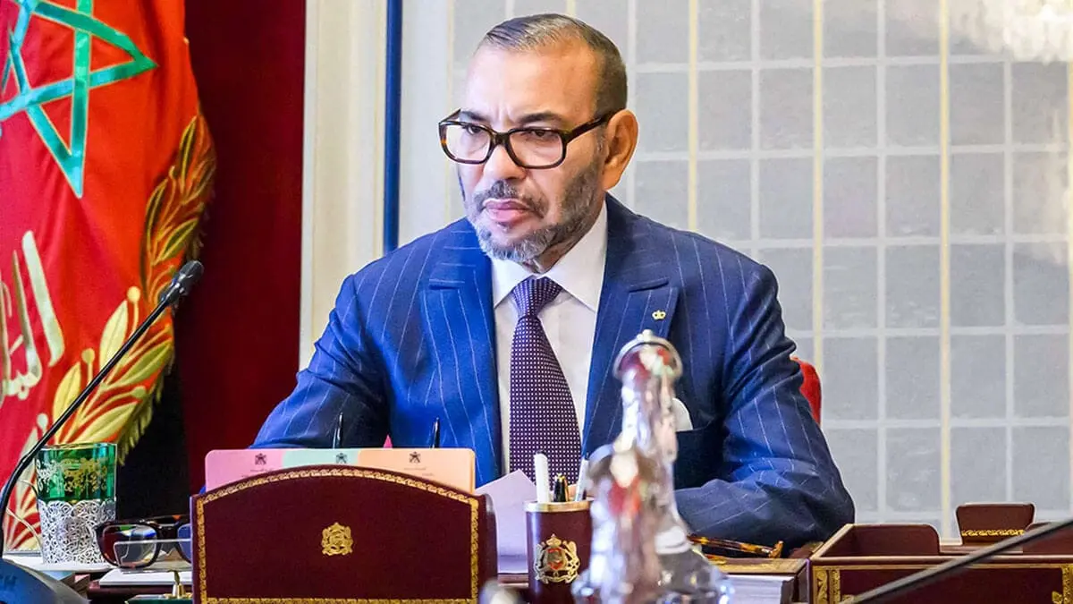 El rey de Marruecos, Mohamed VI, preside una reunión de trabajo dedicada - PHOTO/MAP