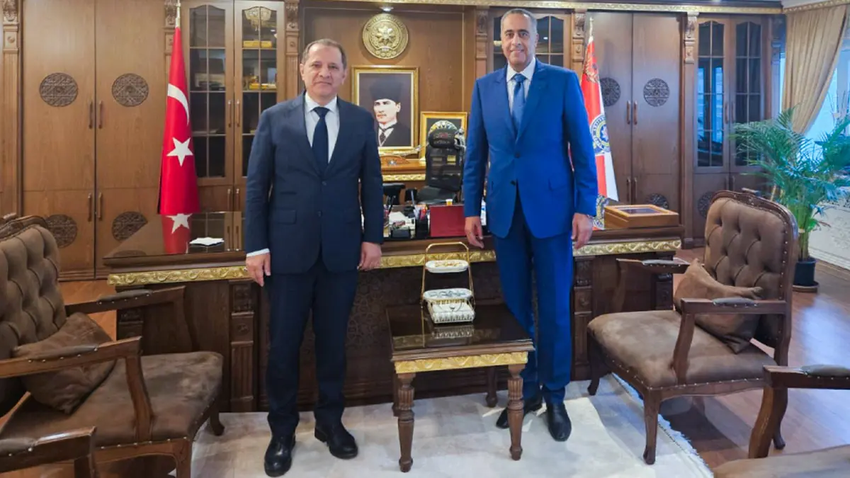 El director general de Inteligencia, Selami Yildiz, junto a Abdellatif Hammouchi, director general de Seguridad Nacional y Vigilancia Territorial - PHOTO/ @5_ersito