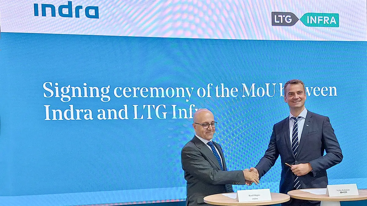 Firma Indra y LTG Infra