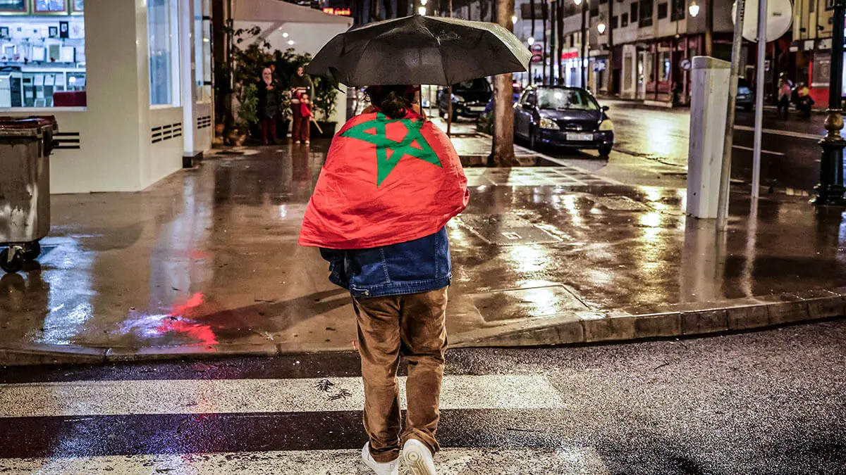 <p>Lluvia en la capital marroquí, Rabat - AFP/ FADEL SENNA&nbsp;</p>
