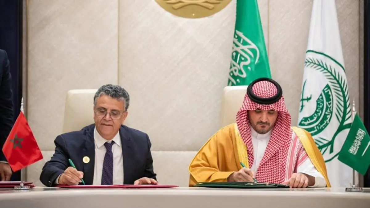 Abdellatif Ouahbi, Ministro de Justicia y Príncipe Abdulaziz bin Saud bin Nayef Al Saud, Ministro del Interior de Arabia Saudí - PHOTO/ REDES SOCIALES