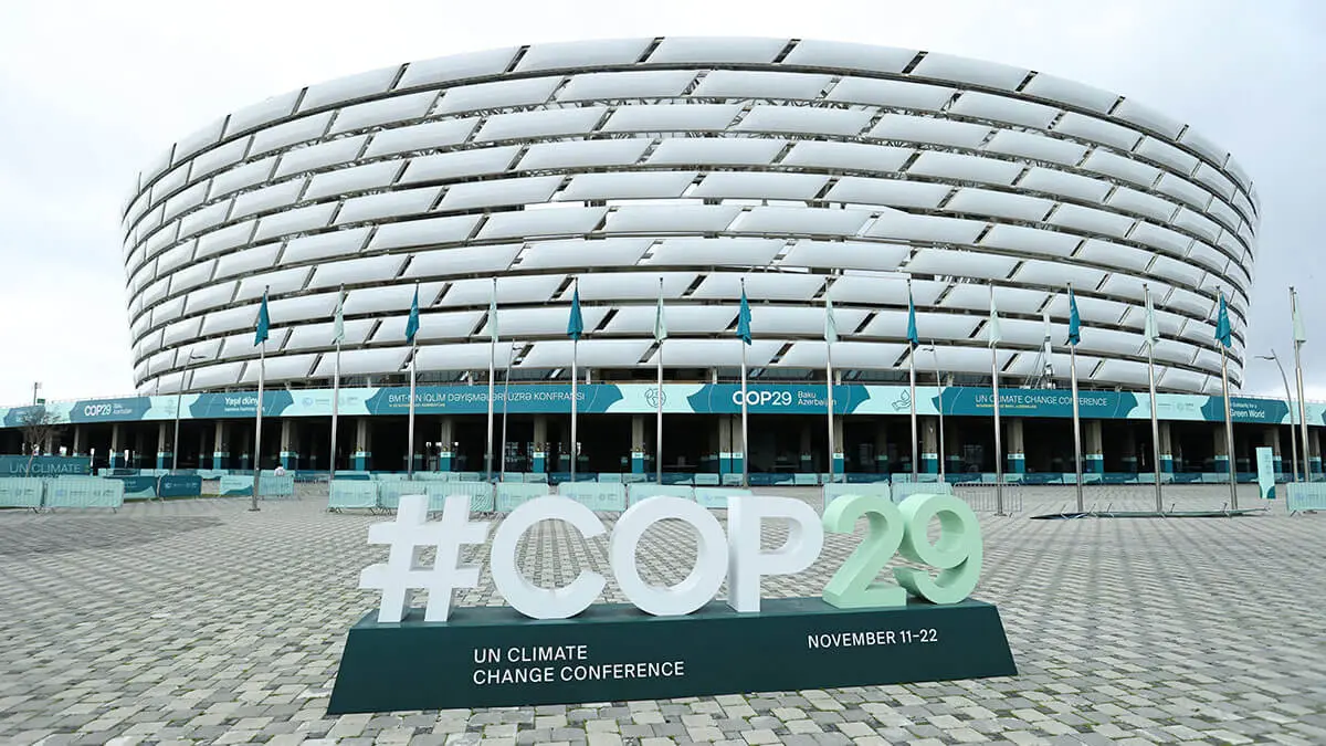 Sede de la conferencia sobre cambio climático de las Naciones Unidas COP29, en Bakú, Azerbaiyán - REUTERS/ AZIZ KARIMOV