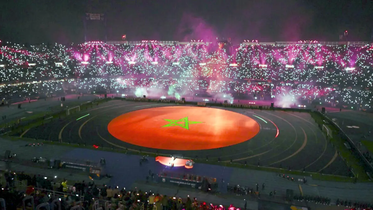 Ceremonia de inauguración del Mundial de Clubes de la FIFA de 2022 en el estadio de Tánger, Marruecos - PHOTO / @FRMFOFFICIEL