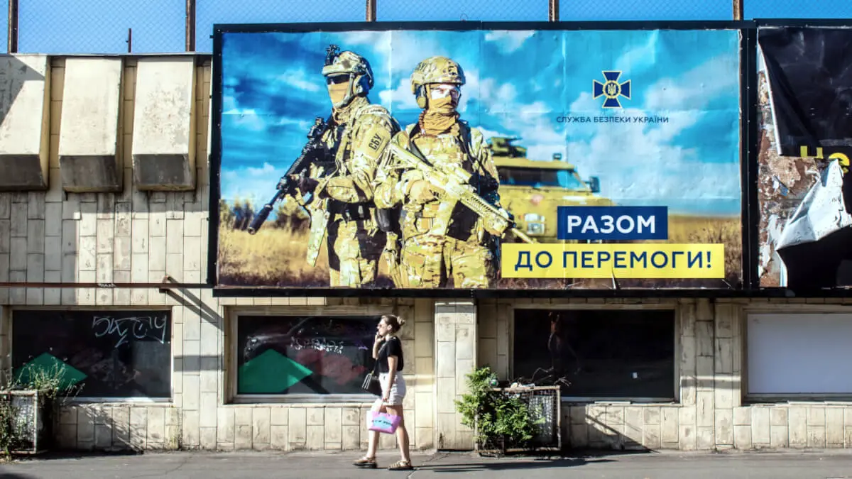 Cartel de apoyo al Ejército ucraniano en las calles de Odesa - <a href="https://depositphotos.com/es/?/">Depositphotos</a>