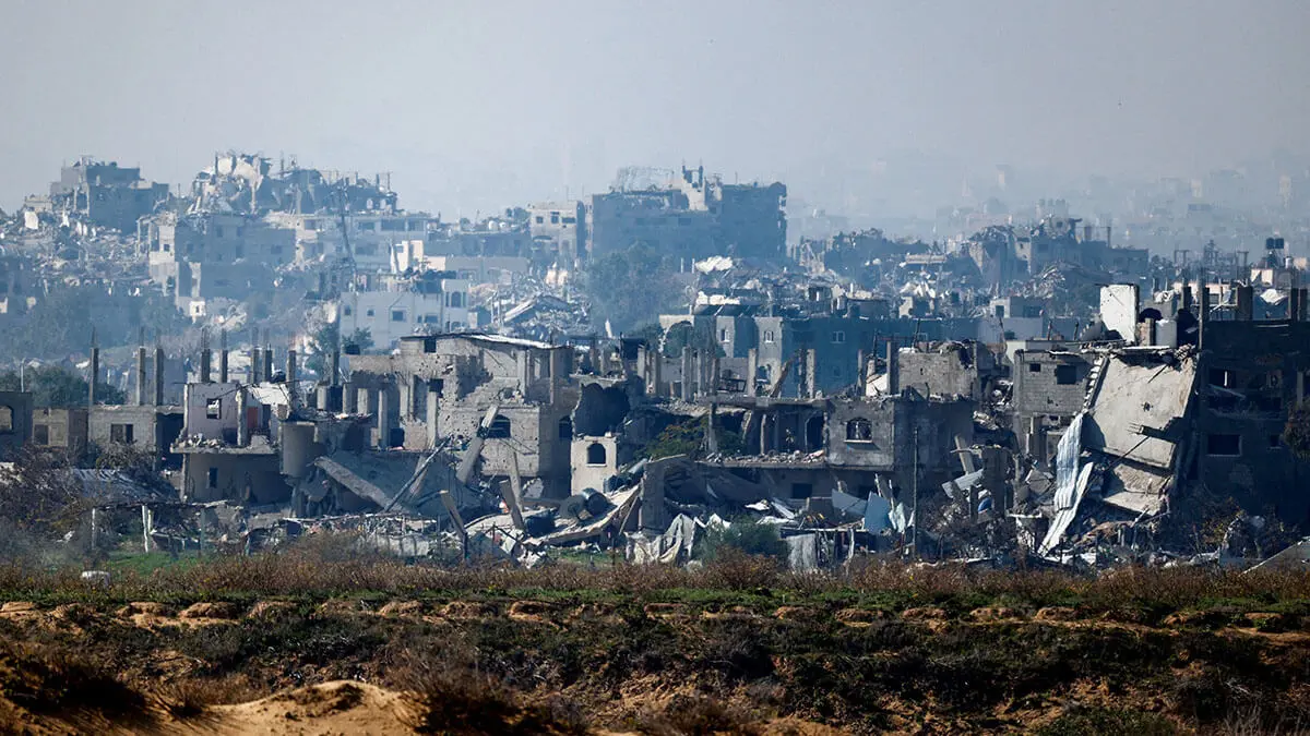 <p>Edificios en ruinas en el norte de Gaza, en medio del conflicto en curso entre Israel y Hamás, vistos desde Israel, el 13 de enero de 2025 - REUTERS/ AMIR COHEN </p>