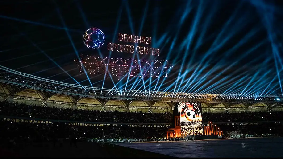 <p>La ciudad de Bengasi fue testigo de un importante evento deportivo el jueves por la noche con la apertura del “Estadio Internacional de Bengasi” después de su desarrollo de acuerdo con las últimas especificaciones internacionales - PHOTO/REDES SOCIALES </p>