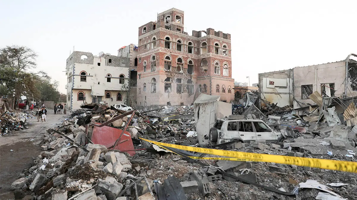 <p>Lugar de los ataques estadounidenses en Saná, Yemen, el 20 de marzo de 2025 - REUTERS/ KHALED ABDULLAH</p>