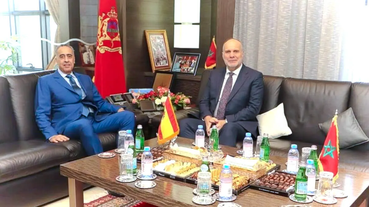 Abdellatif Hammouchi, director general de Seguridad Nacional y de la Vigilancia Territorial de Marruecos (DGSN-DGST), recibió en Rabat a Luis Baliz Piñero, el nuevo jefe de Inteligencia de la Guardia Civil española - PHOTO/REDES SOCIALES