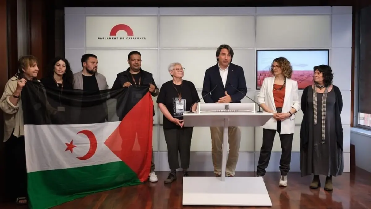 Claude Mangin y marcha pro-Polisario en el Parlamento de Cataluña