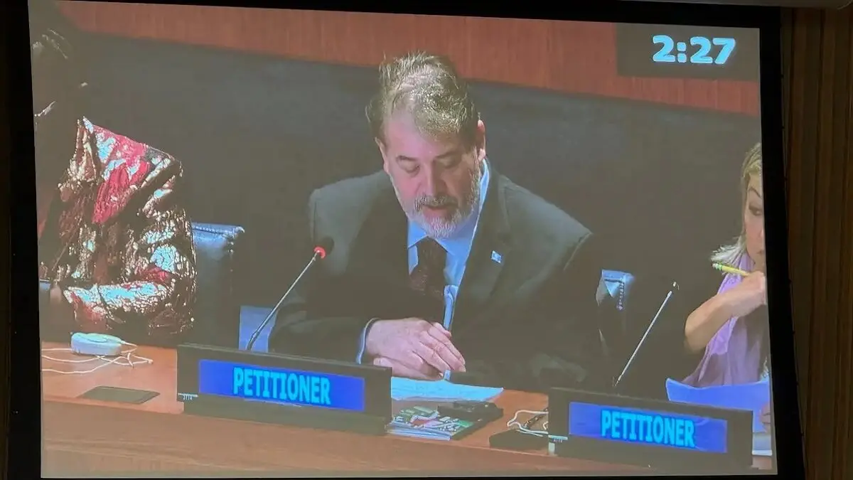 Ramiro Ch&aacute;vez Gochicoa, presidente de la Fundaci&oacute;n Cultural Carlos Greene Ram&iacute;rez de M&eacute;xico ante la ONU
