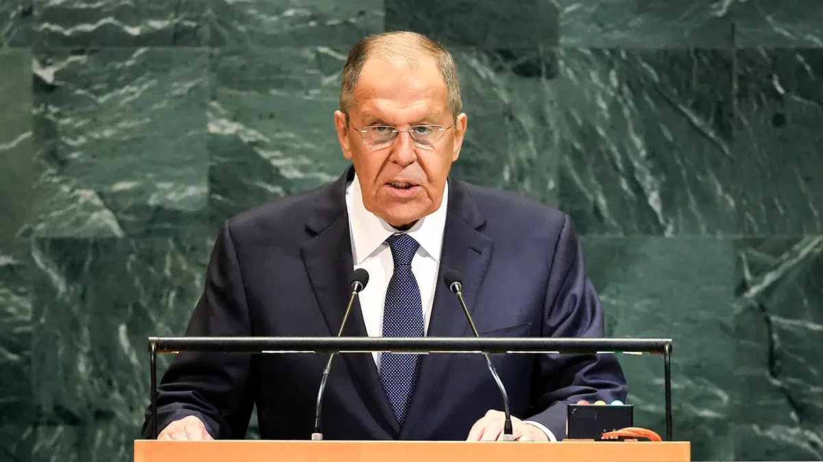 El ministro de Asuntos Exteriores de Rusia, Sergei Lavrov, se dirige a la 80.&ordf; Asamblea General de las Naciones Unidas (AGNU), en la sede de la ONU en la ciudad de Nueva York, EE. UU., el 27 de septiembre de 2025 - REUTERS/ CAITLIN OCHS