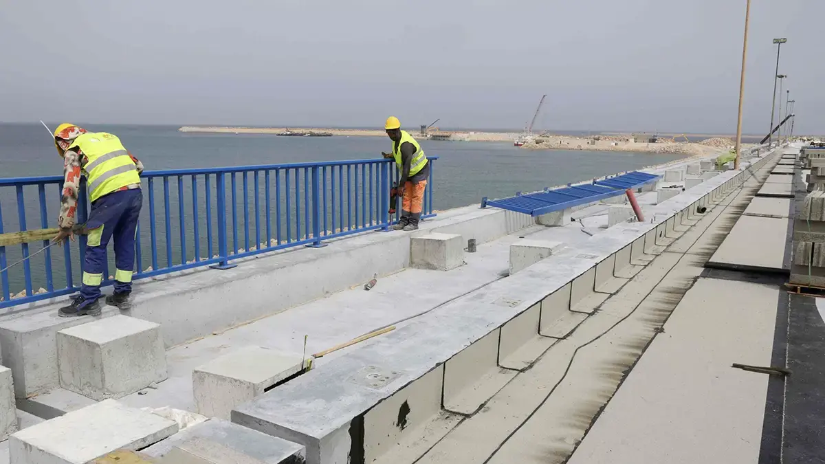 Obras del Puerto Atl&aacute;ntico de Dajla - PHOTO/ARCHIVO