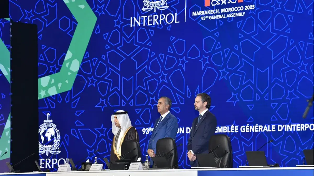 Abdellatif Hammouchi en la cumbre de INTERPOL en Marrakech