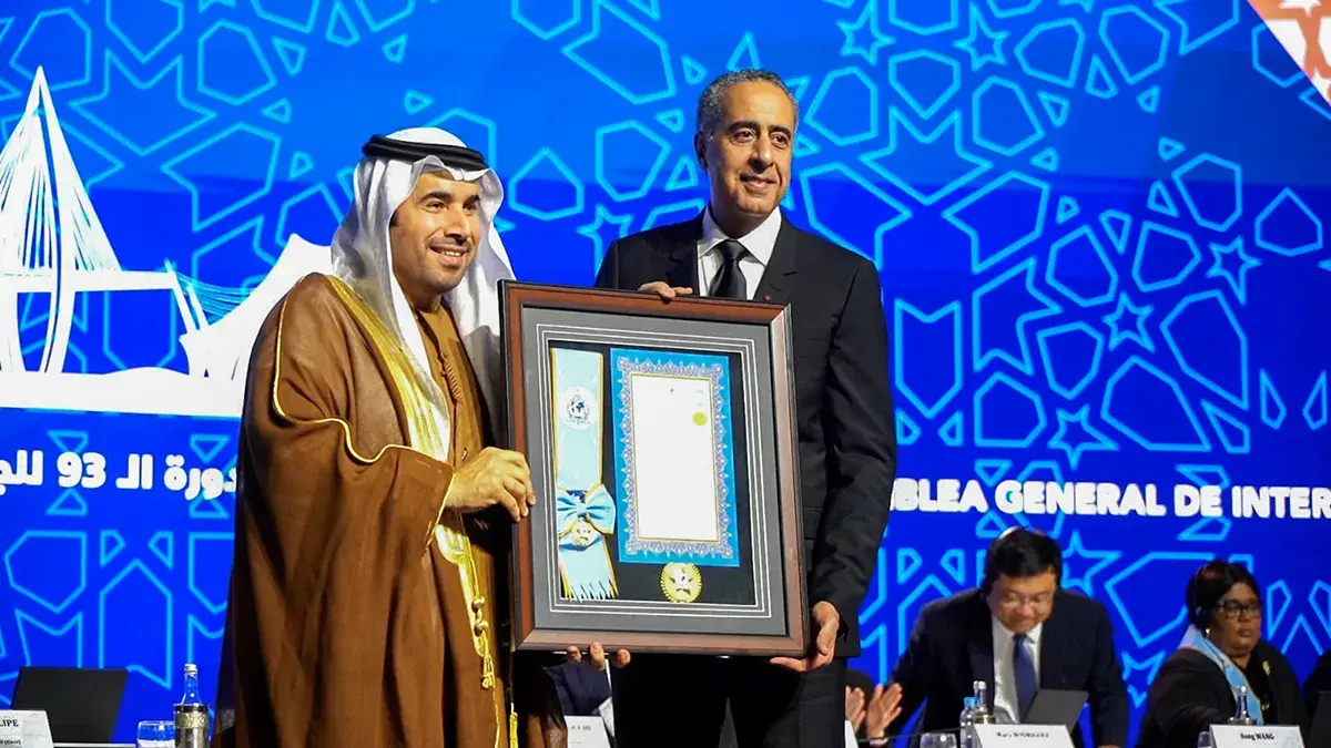 Abdellatif Hammouchi, director general de Seguridad Nacional y Vigilancia Territorial (DGSN-DGST), junto a Ahmed Naser Al-Raisi, presidente de INTERPOL - PHOTO/INTERPOL