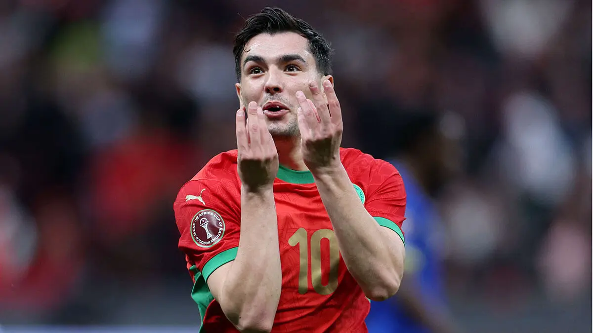 <p paraid="693637354" paraeid="{dd27e5a7-7db7-4316-aa3b-9c05ff82f5d2}{13}">Brahim D&iacute;az, de Marruecos, celebra el primer gol de su equipo - REUTERS/ AMR ABDALLAH</p>
