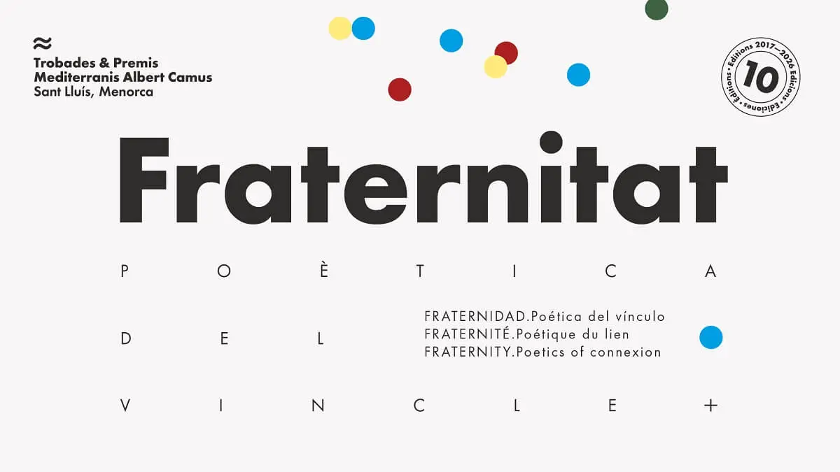 Cartel de la edici&oacute;n de 2026 de los Premis Mediterranis Albert Camus