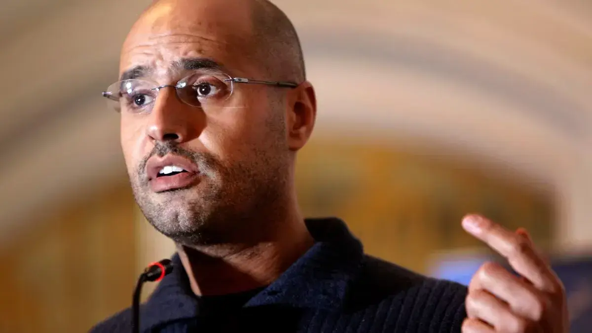 <p paraid="1382080146" paraeid="{c7b8926c-0967-40c2-a69c-a69bd197310f}{62}">Saif&nbsp;al&nbsp;Islam Gaddafi&nbsp;en una imagen de archivo de una conferencia de prensa en un hotel de Tr&iacute;poli, Libia, el 25 de febrero de 2011 - AP /BEN CURTIS</p>
