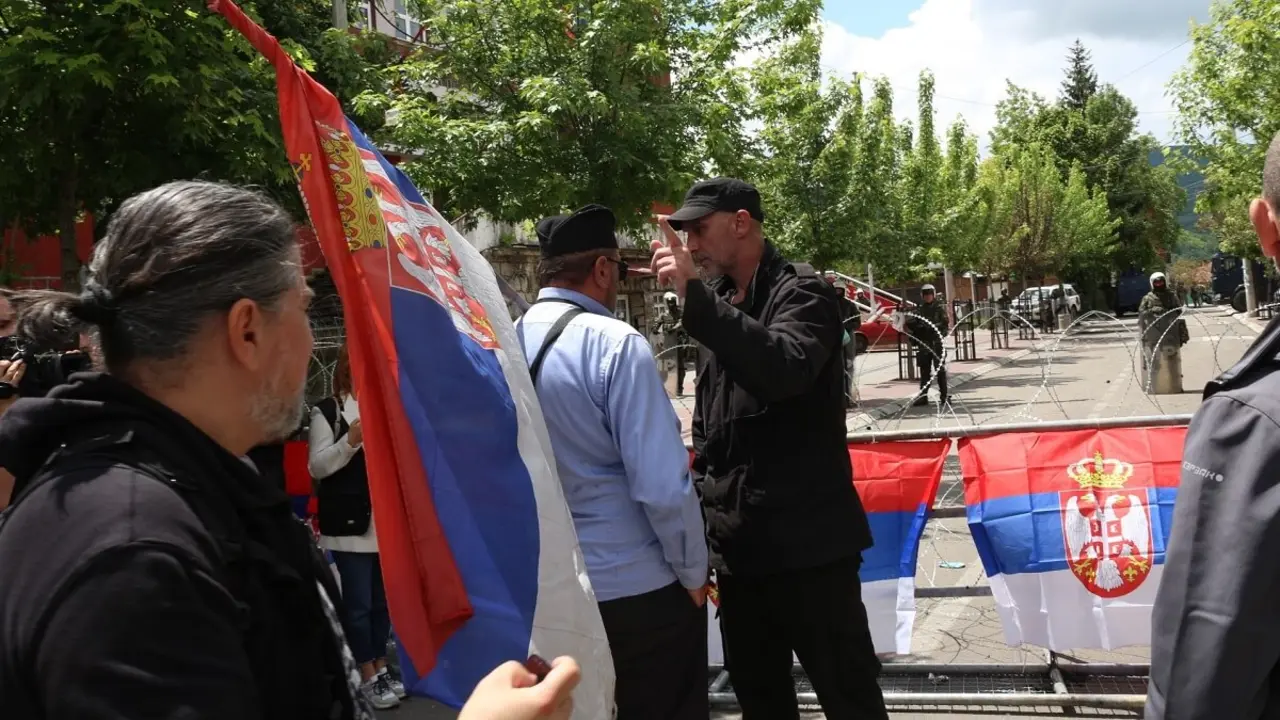PHOTO/MARTA MORENO - Manifestaciones en el norte de Kosovo