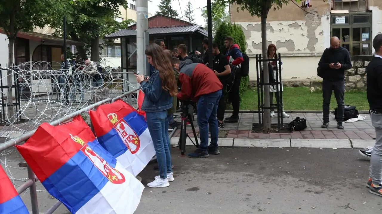 PHOTO/MARTA MORENO - Manifestaciones en el norte de Kosovo