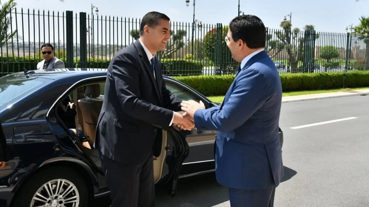 PHOTO/TWITTER/@MarocDiplomatie - Nasser Bourita ha recibido en Rabat a Ian Borg, Ministro de Asuntos Exteriores, Europeos y Comerciales de la República de Malta