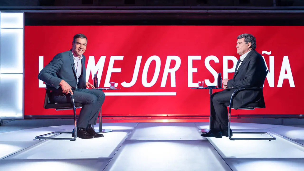PHOTO/PSOE-Eva Ercolanese - El programa inaugural del TeleSánchez inventado por el BATAPLOF ha tenido como invitado al titular de la cartera de Inclusión, Seguridad Social y Migraciones, José Luis Escrivá