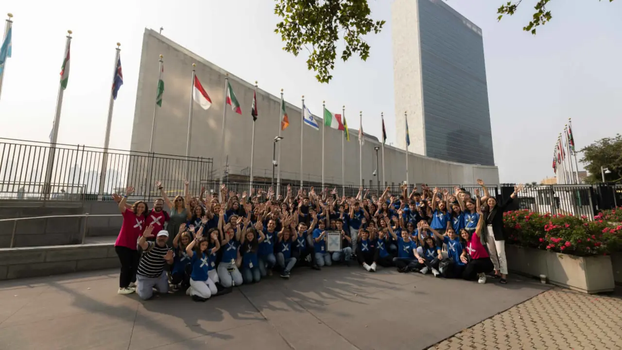 60 estudiantes españoles han sido recibidos en la sede de las Naciones Unidas en Nueva York para que pudieran presentar sus propuestas sociales y sostenibles
