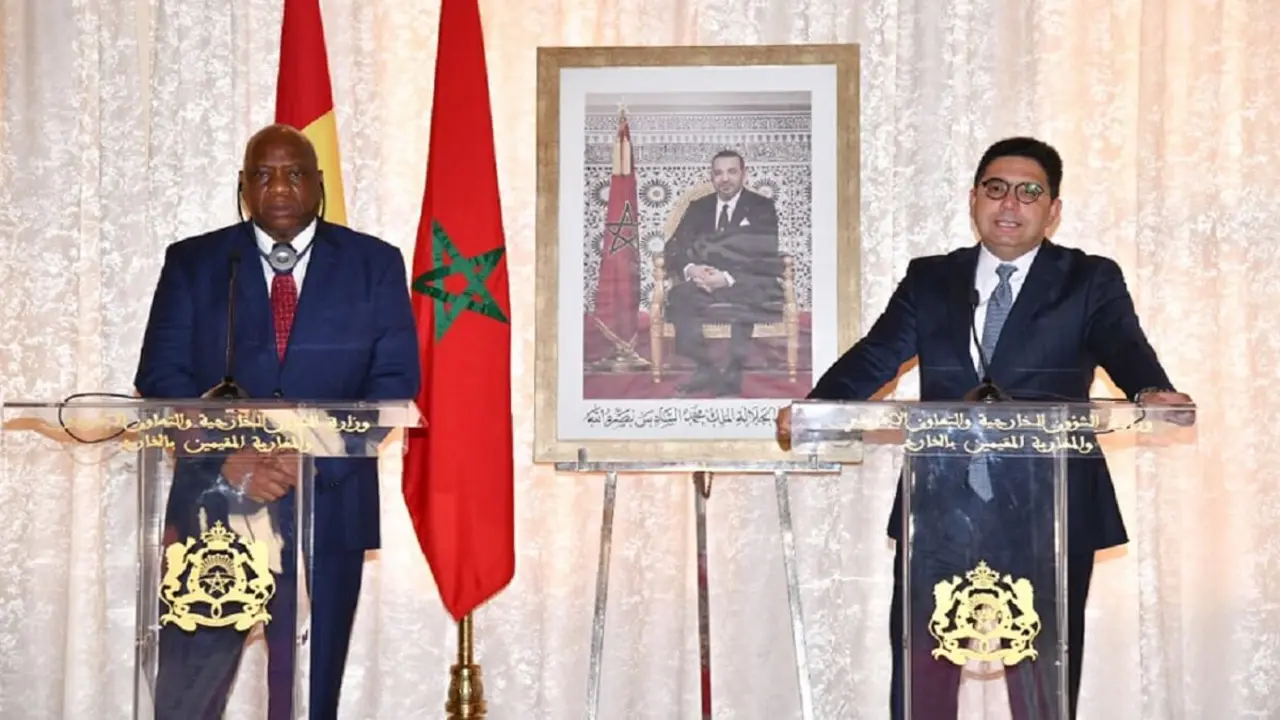 PHOTO/TWITTER/MAROC DIPLOMATIE/@MarocDiplomatie - Morissanda Kouyaté y Nasser Bourita