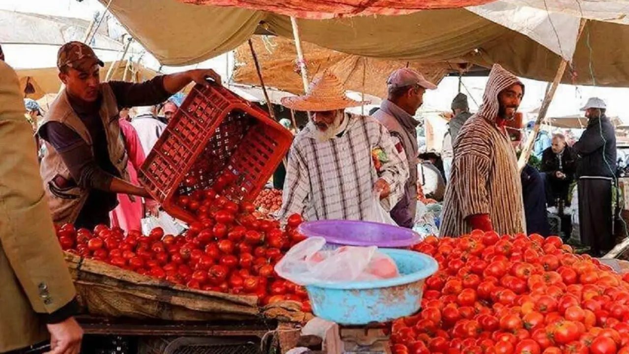 •	REUTERS/YOUSSEF BOUDLAL - Mercado de verduras en las afueras de Casablanca