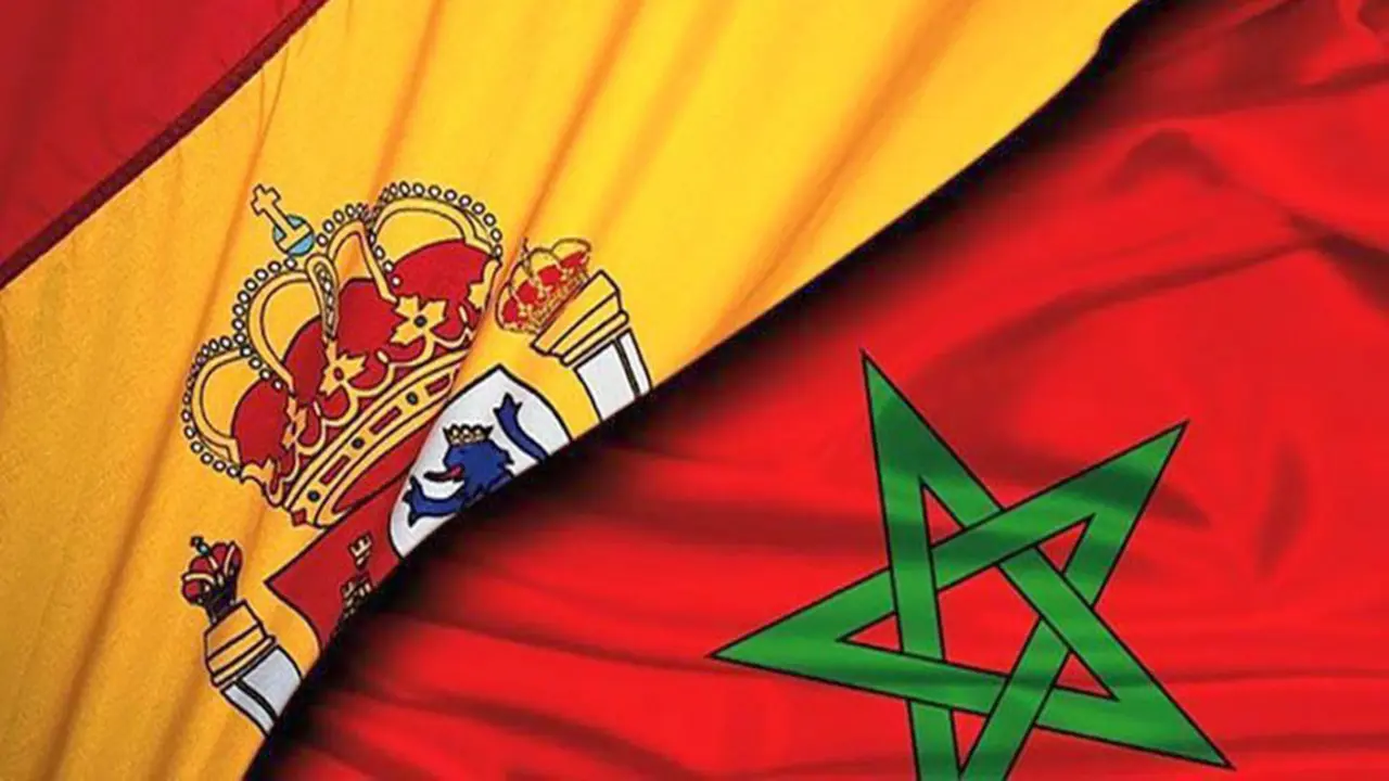 Banderas España y Marruecos