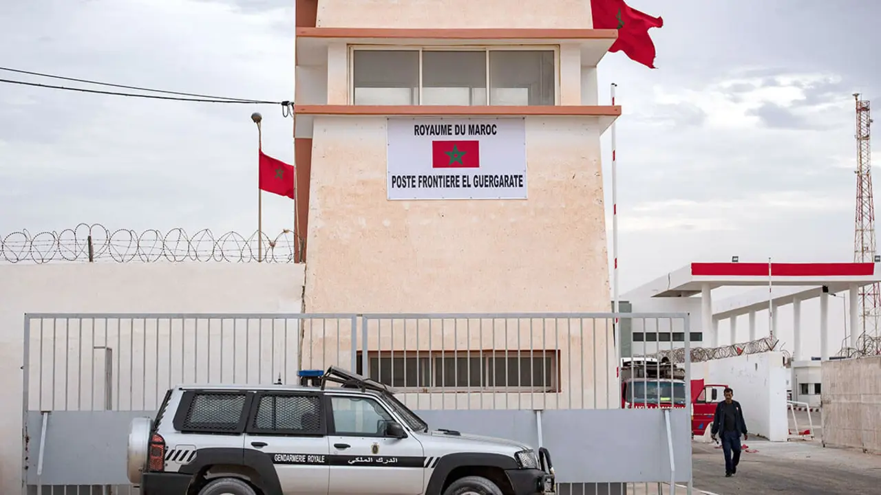 Puesto de control fronterizo entre Marruecos y Mauritania en Guerguerat, ubicado en el Sáhara Occidental - AFP/FADEL SENNA